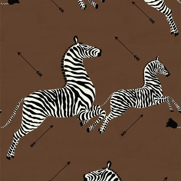 Scalamandre Brown Zebra Print Pillow